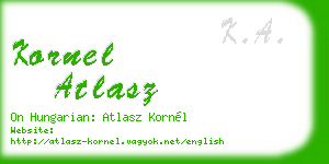 kornel atlasz business card